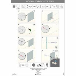 Campana extractora de vidrio esmaltado blanco Saint-Gobain 45x90