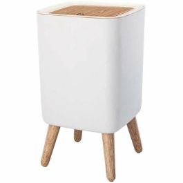 Papelera de baño con empuje independiente - MALMO SQUARE - KITCHEN MOVE - 10L - Madera de diseño