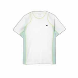 Camiseta de Manga Corta Hombre Lacoste Sport Run-Resistant Blanco