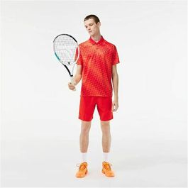 Polo de Manga Corta Hombre Lacoste Sport x Novak Djokovic Regular Fit Piqué Rojo