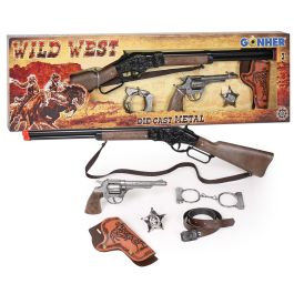 Revolver Y Rifle Wild West Set 8 Tiros 498/0 Gonher