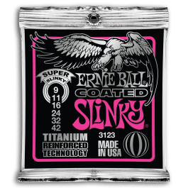Ernieball Juego Eléctrica Slinky Coated Super Titanium 9-42 Precio: 14.49999991. SKU: B1FTCZY5AW