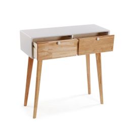 Versa Consola de 2 Cajones Lebon S, 29.5x77.5x79.5 cm, Madera Paulownia y Rattan Versa Consola de 2 Cajones Lebon S, 29.5x77.5x79.5 cm, Madera Paulownia y Rattan
