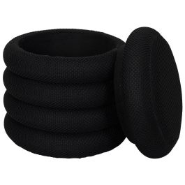 Home Deco Factory Puf Almacenaje Atom Negro - MDF y Poliéster, 37x42 cm, Soporta 110 kg Precio: 41.50000041. SKU: B1GLSA9VRH