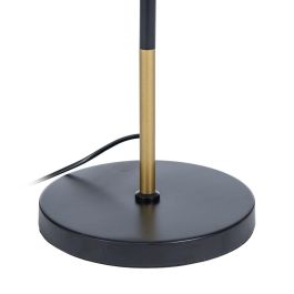 Lámpara de Pie 30 x 30 x 155 cm Negro Dorado Metal Lámpara de Pie 30 x 30 x 155 cm Negro Dorado Metal