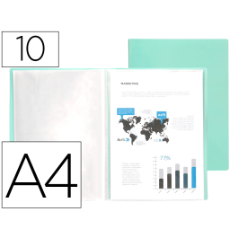 Liderpapel Carpeta Escaparate 10 Fundas Polipropileno DIN A4 Verde Manzana Opaco Precio: 1.9941768. SKU: B1GL6DFKRN