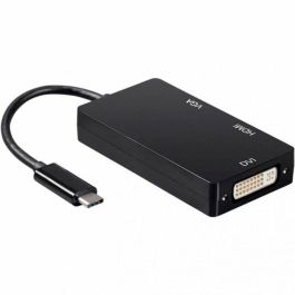 AISENS A109-0343 Base para Portátil y Replicador de Puertos USB-C a DVI/HDMI 4K/VGA, Negro