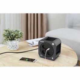 Quarx QUA1719191081312 Carrete S-Box de 12m con 3 Tomas de 16A y Puertos USB Tipo A y C
