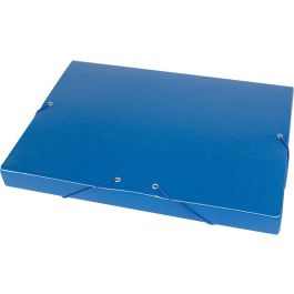 Carpeta Proyectos Liderpapel Folio Lomo 30 mm Carton Gofrado Azul