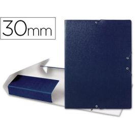 Carpeta Proyectos Liderpapel Folio Lomo 30 mm Carton Gofrado Azul