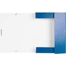 Carpeta Proyectos Liderpapel Folio Lomo 50 mm Carton Gofrado Azul