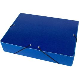 Carpeta Proyectos Liderpapel Folio Lomo 70 mm Carton Gofrado Azul