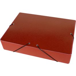 Carpeta Proyectos Liderpapel Folio Lomo 70 mm Carton Gofrado Roja