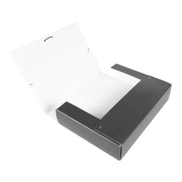 Carpeta Proyectos Liderpapel Folio Lomo 70 mm Carton Gofrado Gris