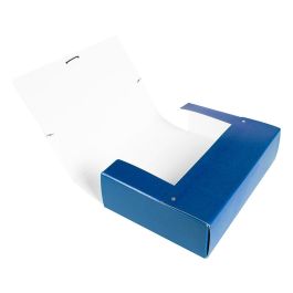 Carpeta Proyectos Liderpapel Folio Lomo 90 mm Carton Gofrado Azul