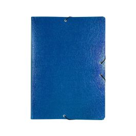 Carpeta Proyectos Liderpapel Folio Lomo 90 mm Carton Gofrado Azul