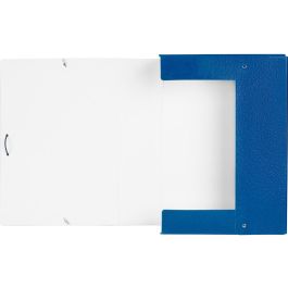 Carpeta Proyectos Liderpapel Folio Lomo 90 mm Carton Gofrado Azul