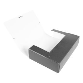 Carpeta Proyectos Liderpapel Folio Lomo 90 mm Carton Gofrado Gris