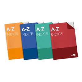 Indice Liderpapel Tapa Cartoncillo Cuarto 24 Hojas 70 gr-M2 Colores Surtidos 12 unidades