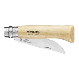 Navaja nº8 de acero inoxidable hoja 8,5cm. puño madera de haya. opinel