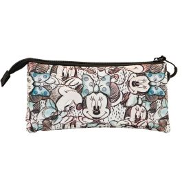 Estuche Portatodo Triple Drawing Disney Minnie Mouse Gris