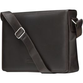 dbramante 1928 MARSELISBORG 14IN HUNTER DARK 2 Bandolera para portátil de 14 pulgadas, Cuero de grano entero