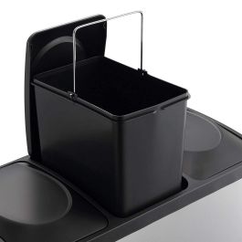 Cubo de Basura para Reciclaje Kitchen Move Zoe Con pedal Acero Inoxidable Metal/Plástico 45 L