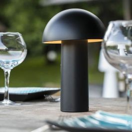 Lámpara de mesa inalámbrica - LUMISKY - TOD BLACK - Al. 28 cm - Cabezal ajustable - LED blanco cálido