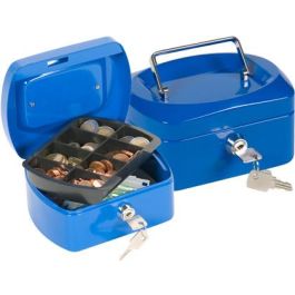 Caja Caudales Q-Connect 6-' 152x115x80 mm Azul Con Portamonedas Precio: 20.5094993224. SKU: BIX37654