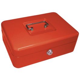 Caja Caudales Q-Connect 10-' 250x180x90 mm Roja Con Portamonedas