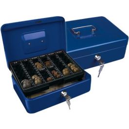 Caja Caudales Q-Connect 10-' 250x180x90 mm Azul Con Portamonedas Precio: 32.064999346600004. SKU: BIX37660