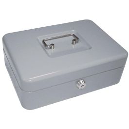 Caja Caudales Q-Connect 10-' 250x180x90 mm Plata Con Portamonedas