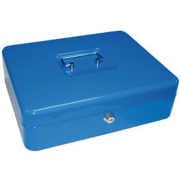 Caja Caudales Q-Connect 12-' 300x240x90 mm Azul Con Portamonedas