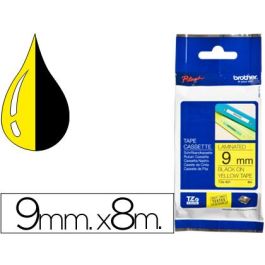 Cinta Para Etiquetadores Brother Cinta Rotuladora Amarillo - Negro9 Precio: 16.3350003025. SKU: S8402456