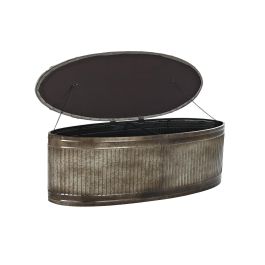 DKD Home Decor Descalzadora Loft Gris Metal y Poliéster 42x47x117 cm Altura Asiento 47 cm DKD Home Decor Descalzadora Loft Gris Metal y Poliéster 42x47x117 cm Altura Asiento 47 cm