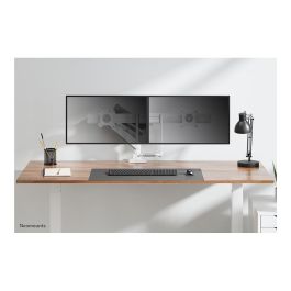 Neomounts Brazo de Monitor para 2 Pantallas DS75-450WH2, 17-32 Pulgadas, 8kg por Pantalla, Resorte de Gas, Blanco