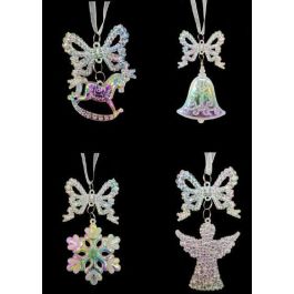 DKD Home Decor Decoración Colgante Navidad Fantasía Acrílico Multicolor Surtido Aleatorio Pack 24 Unidades 2x12x7.5 cm Precio: 23.50000048. SKU: B1J9STQTNE