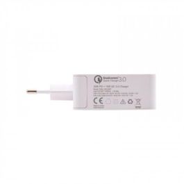 TooQ TQWC-2SC03WT Cargador de Pared Doble Puerto USB-C PD + USB A QC3.0, 48W Blanco