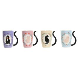 DKD Home Decor 12 Unidades Taza Shabby Porcelana New Bone Lila Azul Rosa Amarillo Gatos 8 x 12 x 11 cm Apta Microondas Lavavajillas 380ml Precio: 37.50000056. SKU: B1ANRT6755