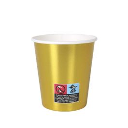 Set de 10 vasos de cartón oro 200 cc Algon (18 Unidades) Set de 10 vasos de cartón oro 200 cc Algon (18 Unidades)