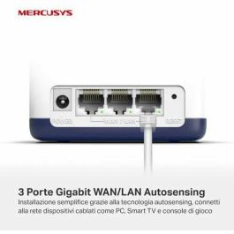 Mercusys Halo H50G(3-pack) Router Mesh WiFi AC1900, Cobertura 6000 ft², 1.9 Gbps, App Control Mercusys Halo H50G(3-pack) Router Mesh WiFi AC1900, Cobertura 6000 ft², 1.9 Gbps, App Control