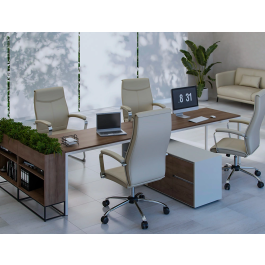 Q-connect Silla de Dirección Modo Na, Simil Piel, Base Metálica, Ruedas Premium, Color Gris, Altura Máx. 1220 mm