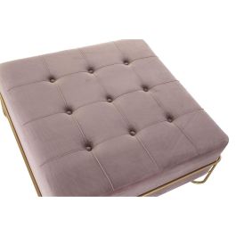 Descalzadora Glam DKD Home Decor Rosa Dorado 80 x 42 x 80 cm