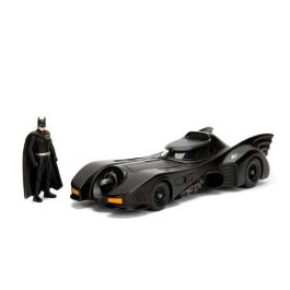 Coche metal batmóvil 1989, incluye figura batman de metal 7 cm escala 1:24 30x15x11 cm