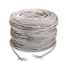 AISENS - BOBINA CABLE DE RED RJ45 CAT.5E UTP RÍGIDO AWG24, GRIS, 305M