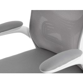 Silla Q-Connect Ergonomica Pal Ermo Malla Base Nylon Alt Max 1300 Anc 610 Prof 600 Ruedas Premium Color Blanco Gris