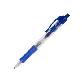 Boligrafo Q-Connect Retractil Con Sujecion De Caucho Tinta Aceite 0,7 mm Color Azul 10 unidades