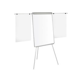 Pizarra Blanca Q-Connect Con Tripode 90x70x195 cm Y Brazos Extensibles Para Conferencias Superficie Laminada