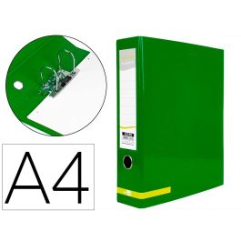 Archivador De Palanca Liderpapel A4 Color System Forrado Sin Rado Lomo 80 mm Verde Compresor Metalico