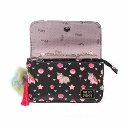 Bolso Satchel Cadena Popnicorn Oh My Pop Negro